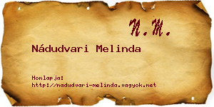 Nádudvari Melinda névjegykártya