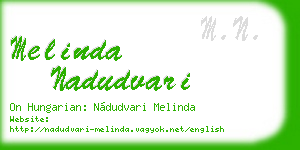 melinda nadudvari business card